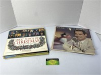 Assorted Records With Christmas Albums