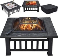 SEALED-Yaheetech Multifunctional Fire Pit Table 32