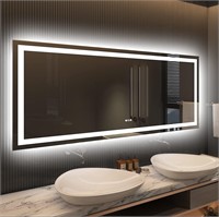 Amorho 60x28 LED Bathroom Mirror  Dimmable