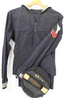 US NAVY ENLISTED MENS DRESS UNIFORM AND CAP