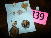 ASSORTED BROACHES AND PINS