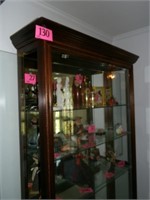 LARGE LIGHTED CURIO WITH 4 GLASS SHELVES 80"X46"
