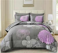 Yiran 7 Pieces Bed in a Bag Comforter Set Queen Si