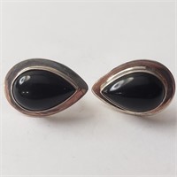 $180 Silver Black Onyx Earrings