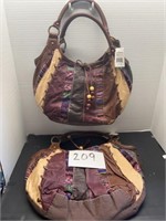(2) new boho designed tote purses