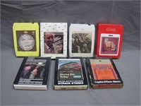 7 Vintage Assorted 8-Track Stereo Records