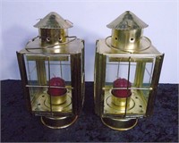 Pair 9" Lantern Style Votive Candle Holders