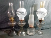 Great Assortment of Vintage Oil Lamps With