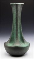 Teco Pottery 16" Matte Green Vase, Model 182.