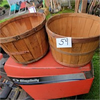 Two Nice Wooden Baskets