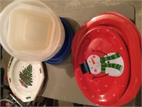 Plastic Containers, Holiday Tins,