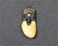 10K Gold Elk's Tooth Watch Fob