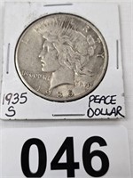 1935-S Peace Silver Dollar