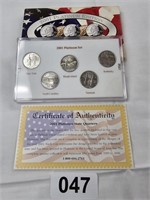 2001 Platinum State Quarter Set