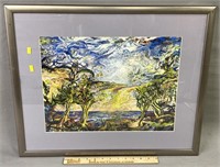 Signed Tropical Painting