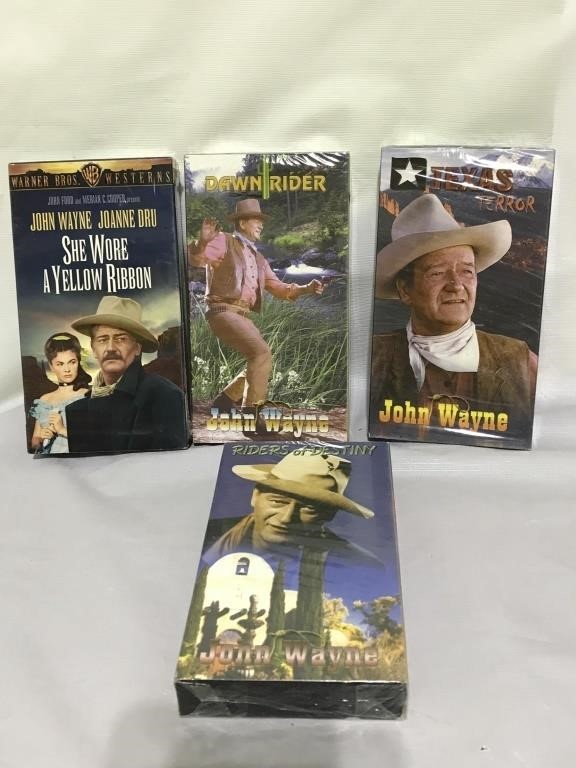 4 John Wayne factory  sealed VHS tapes