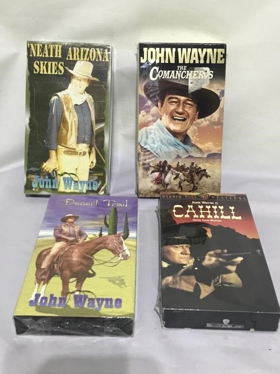 4 John Wayne factory  sealed VHS tapes