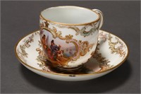 Good 18th Century Meissen Porcelain Cup and Saucer