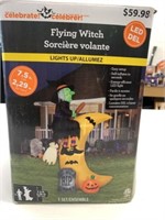 Used 7.5ft Flying Witch Blow-up Needs New Motor