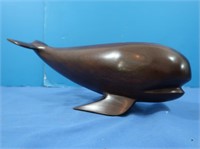 Hand Carved Ironwood Whale Sculpture