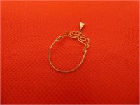 10 K Yellow Gold Charm Keeper 0.45 Grams