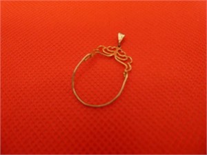 10 K Yellow Gold Charm Keeper 0.45 Grams