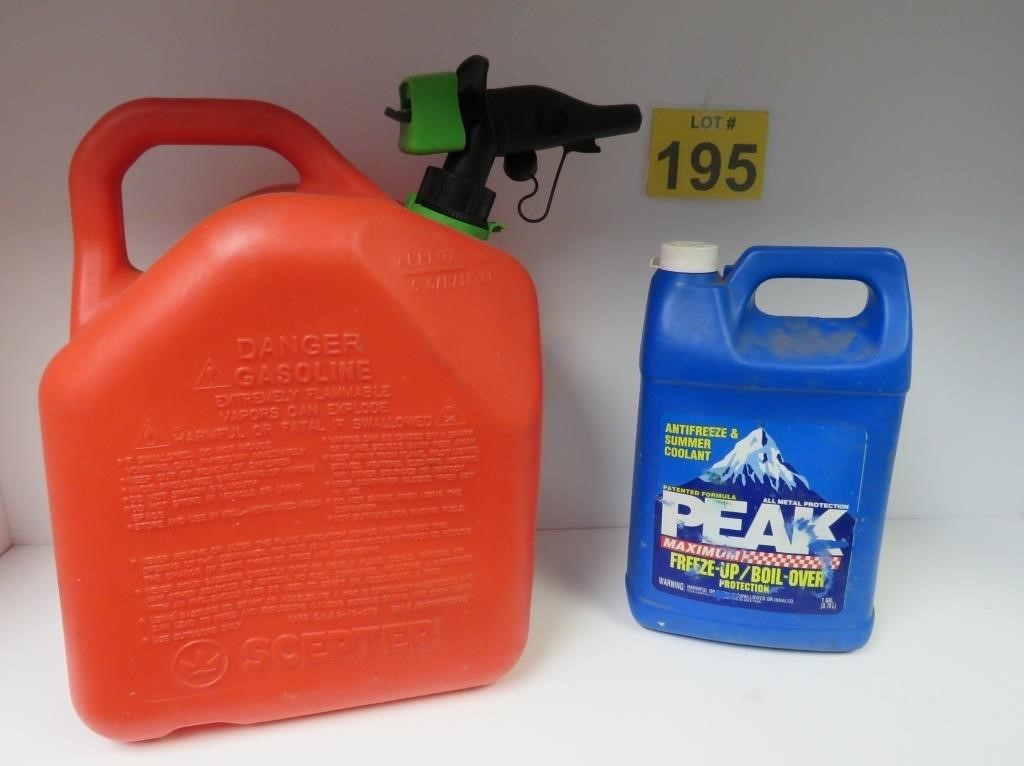 5 Gal Gas Can & Sealed Gal Anti Freeze