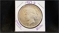 1927D Peace Dollar