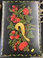 Paint Decorated Hinge Top Storage Box