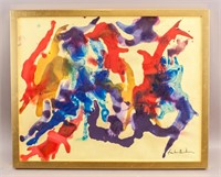 American Acrylic Canvas Signed Helen Frankenthaler