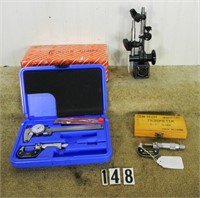 Tray lot assorted boxed machinist tools, G+-Vg: