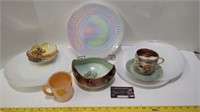 Antique Dishes - Mustache Mug, Fire King, etc