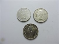 1949, 1964, 1958 Silver Dollars