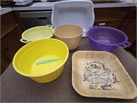 Dish Pan, Colanders, Mixing Bowls & Virgin I