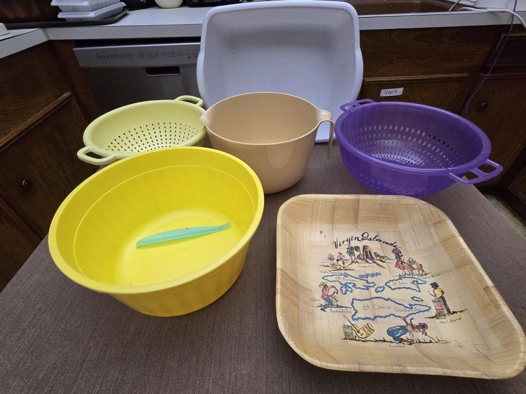 Dish Pan, Colanders, Mixing Bowls & Virgin I