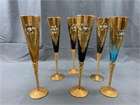 Set of 6 Champagne Glasses