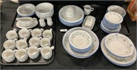 Large Lot Savoir Vivre Portofino Blue Dinnerware.