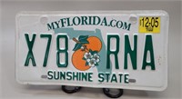 Florida License Plate Sunshine State