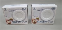 2 FRED Finger Food Ring Plates