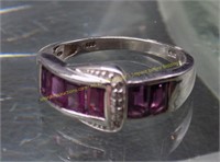 Sterling ring with semi precious stones