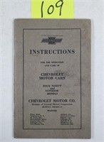 Chevrolet Four Ninety & Superior Models Book