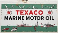 "TEXACO MARINE MOTOR OIL" PORCELAIN SIGN