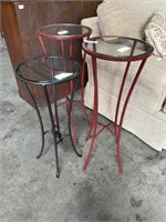 (3) Wrought Iron Plant Stands.