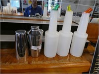 Drink shaker and pour bottles