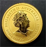 24K  1/10 Oz Fine 9999 Coin