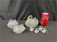 Assortment of Swan Trinket Dishes