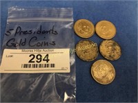 President Gold Dollars (5)