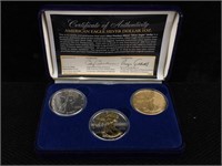 3pcs American Silver Eagle Set - Layered with