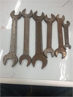 6 vintage wrenches