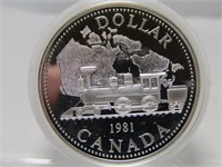 1981 CANADIAN CASED SILVER DOLLAR